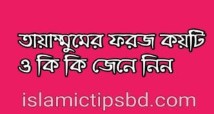 তায়াম্মুমের ফরজ গুলো কি কি
