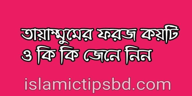 তায়াম্মুমের ফরজ গুলো কি কি