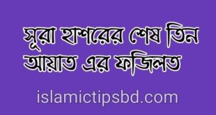 সুরা হাশরের শেষ তিন আয়াতের ফজিলত