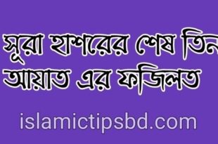 সুরা হাশরের শেষ তিন আয়াতের ফজিলত